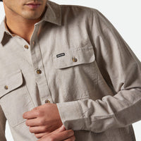 Brixton - The Daily Cotton L/S Shirt in Khaki