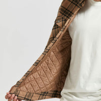 Brixton - Bowery Quilted Flannel in Woodsmoke/Black