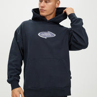Thrills - Throttle Slouch Pull On Hoodie in Twilight Black