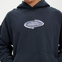 Thrills - Throttle Slouch Pull On Hoodie in Twilight Black