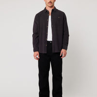 ROLLAS - Men at Work Cord Shirt in Black