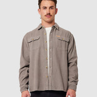 ROLLAS - Trailer Chunky Cord Shirt on Grey