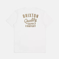Brixton - Hubal S/S Tee in White/Brass