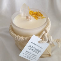 SEVENTEEN70/BOTANICALS - SEA SALT CARAMEL + CLEAR QUARTZ CANDLE