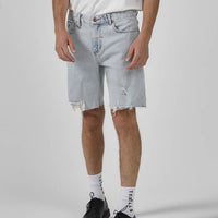 Thrills - Destroyed Bones Denim Short in Faded Generation Blue