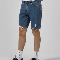 Thrills - Destroyed Bones Denim Short in Highway Blue