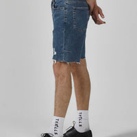 Thrills - Destroyed Bones Denim Short in Highway Blue