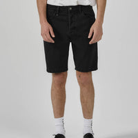 Thrills - Chopped Hem Denim Short in Aged Black