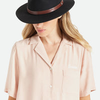 Brixton - Messer Packable Fedora in Black
