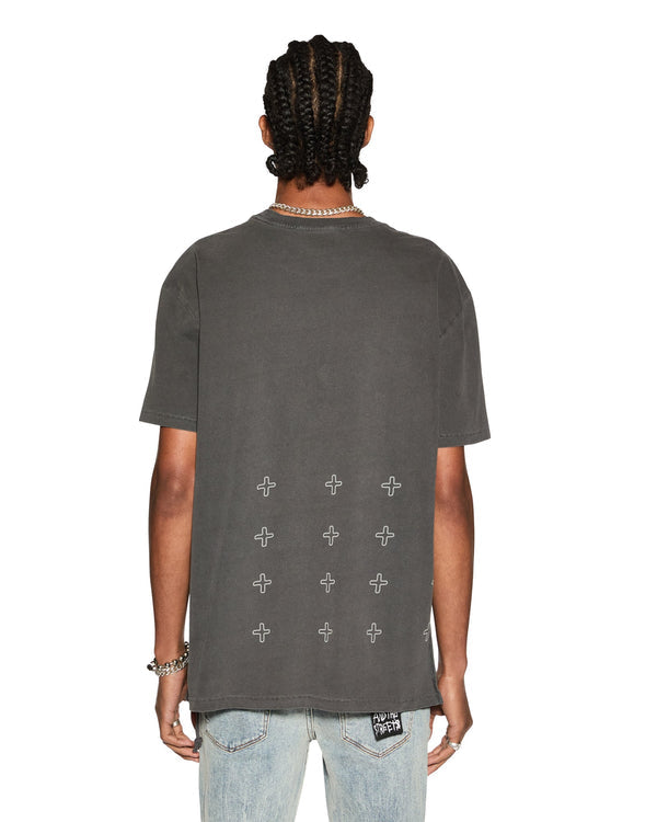 Ksubi - Skull Biggie SS Tee in Faded Black