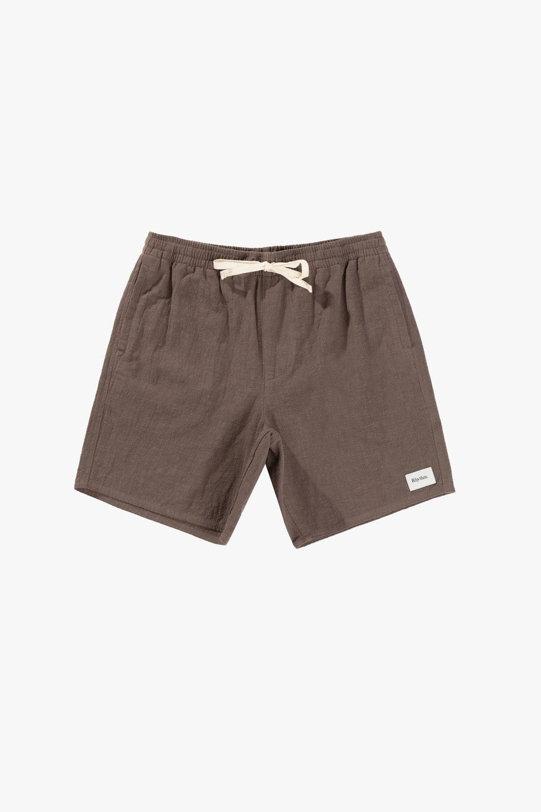 RHYTHM - Textured Linen Brodie Jam Shorts in Slit