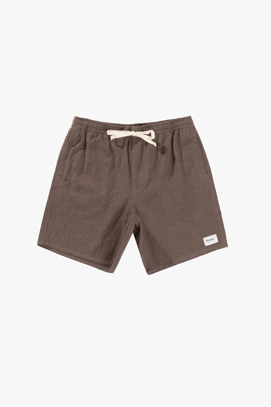 RHYTHM - Textured Linen Brodie Jam Shorts in Slit