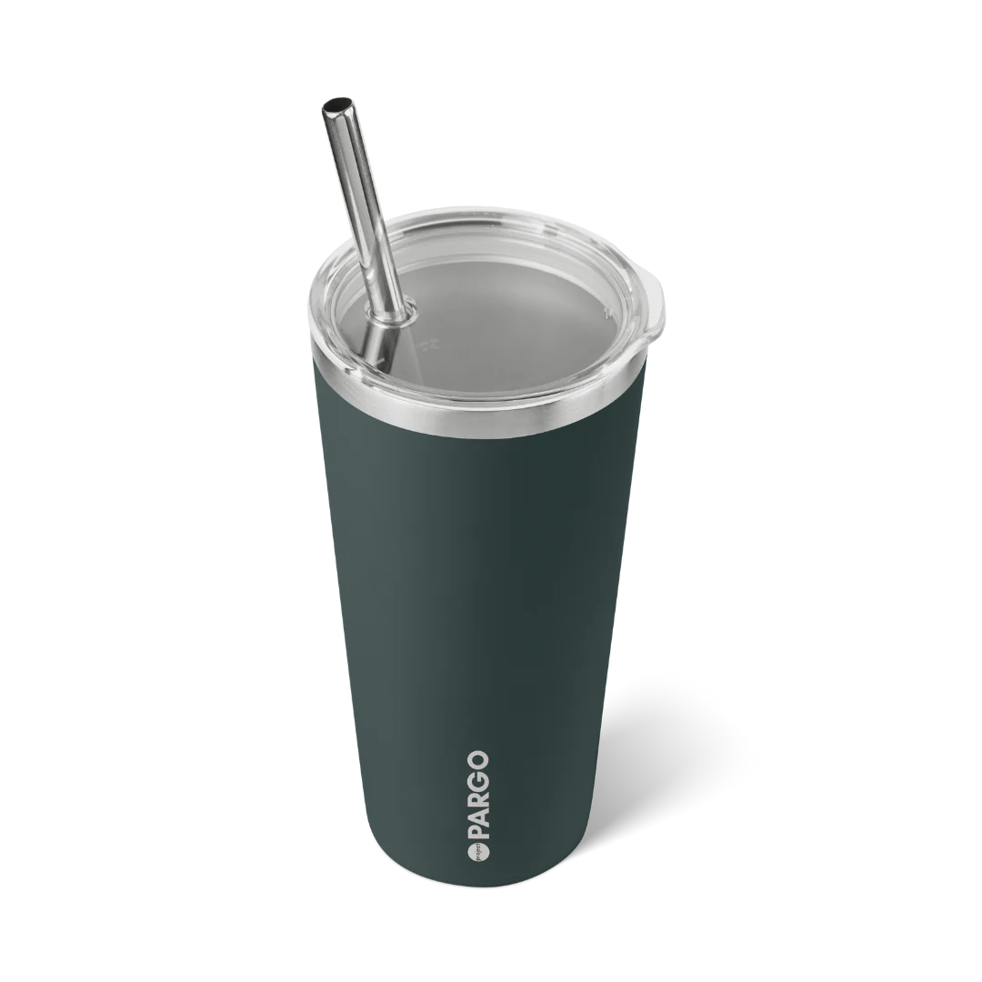 Project PARGO - 20oz Insulated Cup w/stainless Straw in BBQ Charcoal