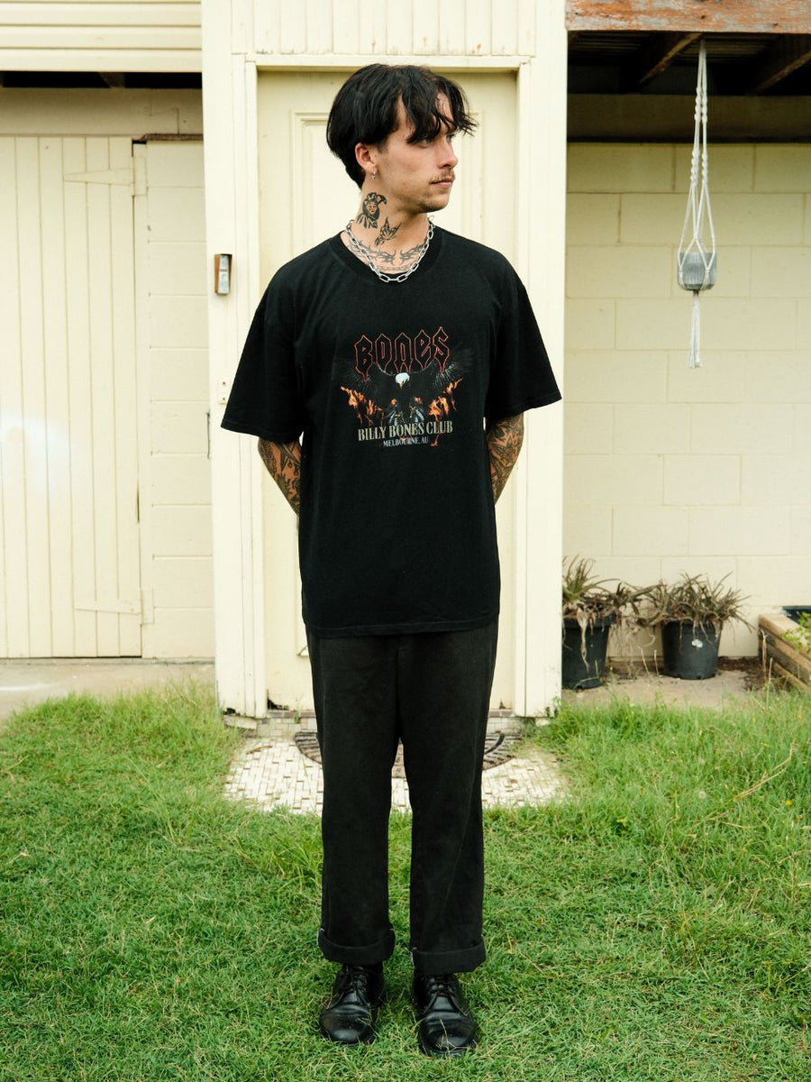 Billy Bones Club - Eagle Inferno Tee in Vintage Black