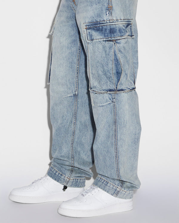 Ksubi - Mens Riot Cargo Pant Dynamo in Denim