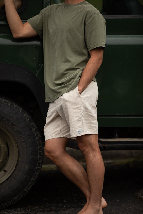 RHYTHM - Classic Linen Jam Shorts in Sand