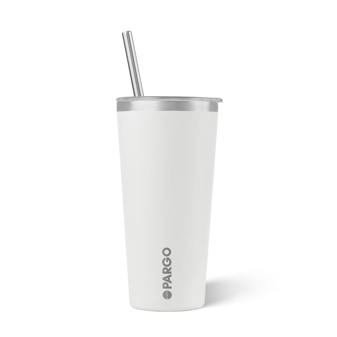 Project PARGO - 20oz Insulated Cup w/stainless Straw in Bone White