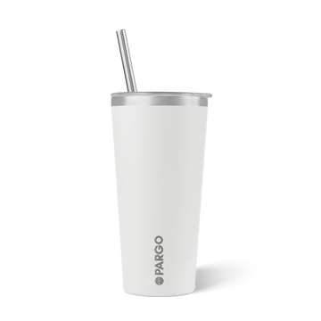 Project PARGO - 20oz Insulated Cup w/stainless Straw in Bone White