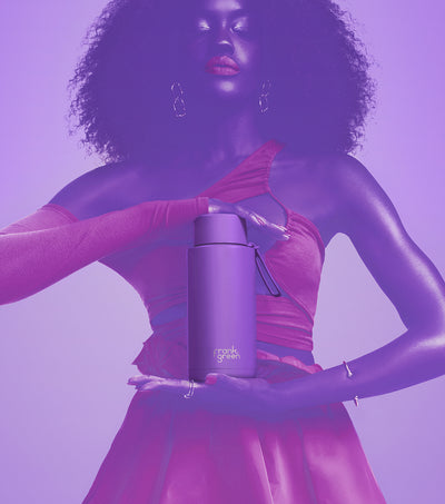 Frank Green - LIMITED EDITION 34oz Stainless Steel Ceramic Reusable Bottle in Cosmic Purple