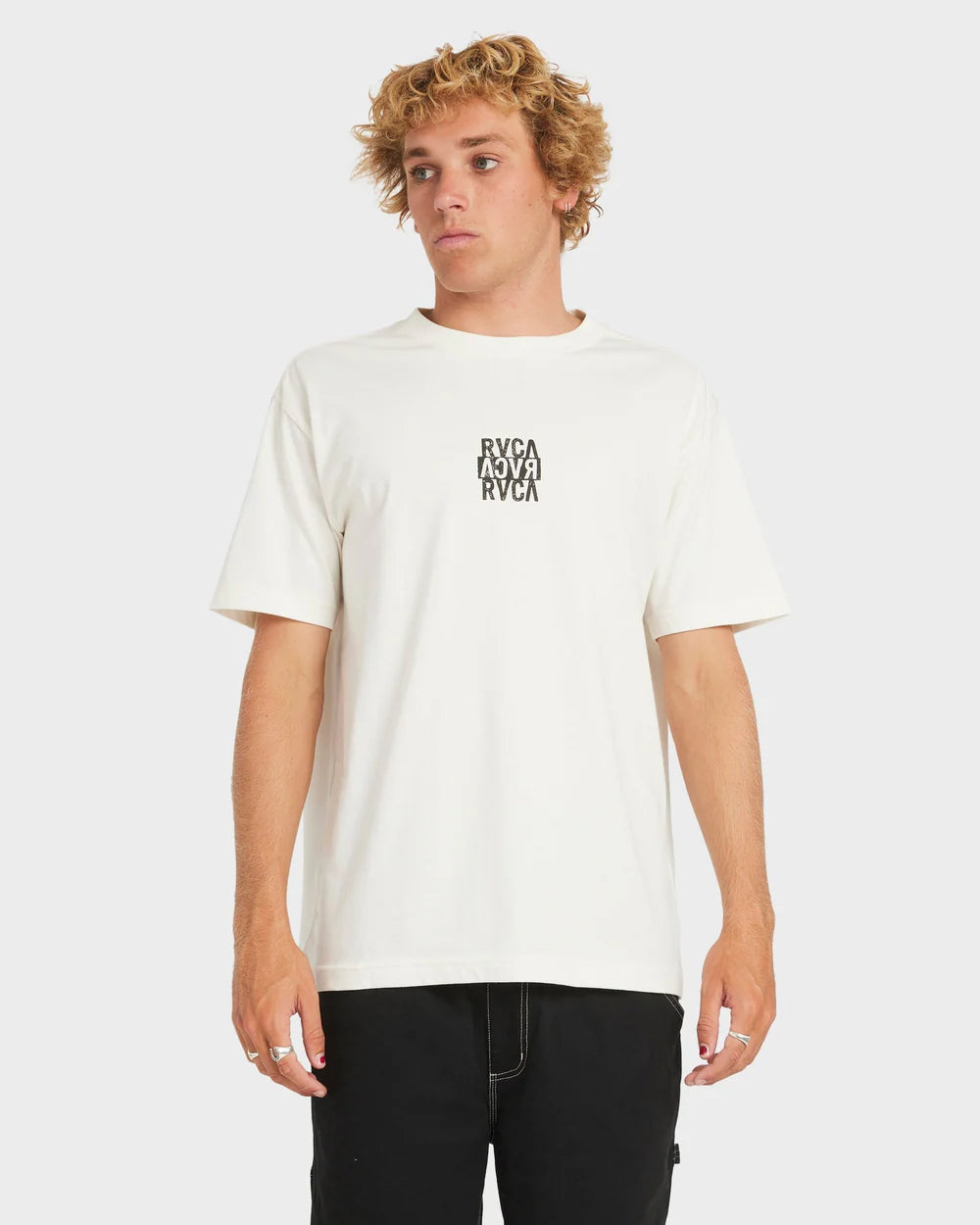 RVCA - New Stack SS T-Shirt in Antique White