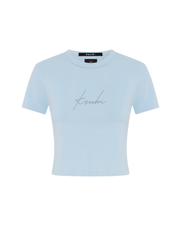 Ksubi - Moniker Baby Tee in Sky Blue