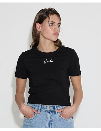 Ksubi - Script Baby Tee in Black