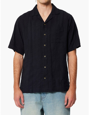 ROLLAS - Bowler Seersucker Shirt in Vintage Black