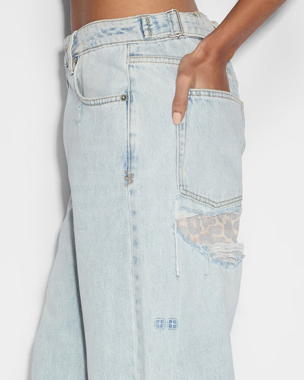 Ksubi - Low Rider Skyfall Rampant Ripped Jean in Denim