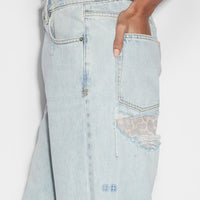 Ksubi - Low Rider Skyfall Rampant Ripped Jean in Denim