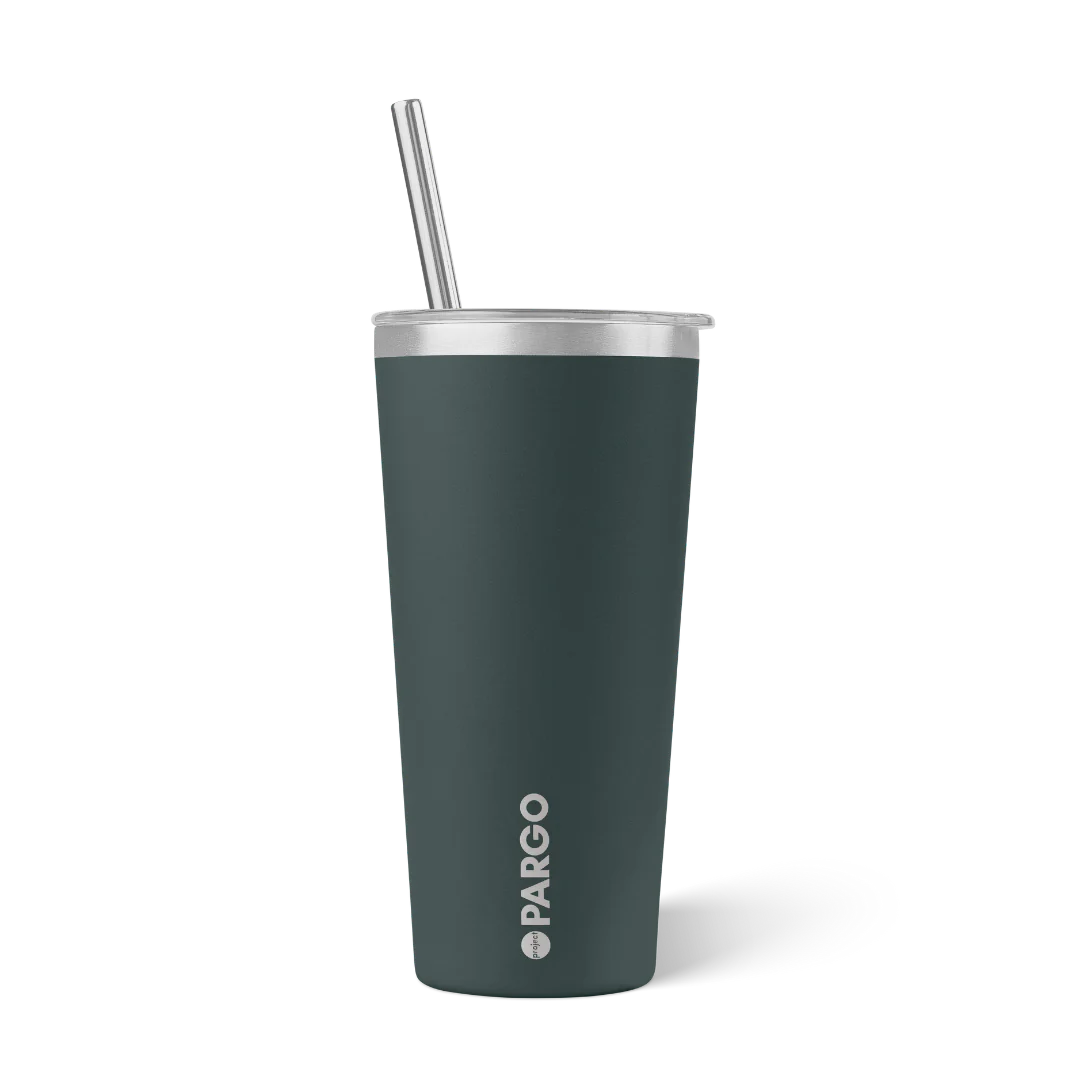 Project PARGO - 20oz Insulated Cup w/stainless Straw in BBQ Charcoal