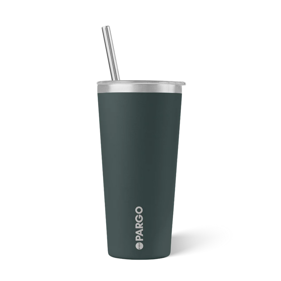 Project PARGO - 20oz Insulated Cup w/stainless Straw in BBQ Charcoal