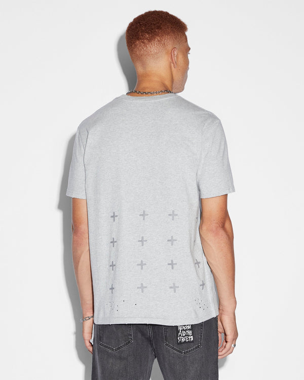 Ksubi - Not Caring Kash Ss Tee in Grey Marle