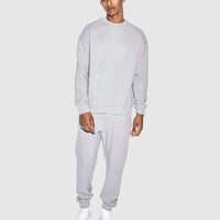 Ksubi - 4x4 Biggie Crew in Light Grey Marle