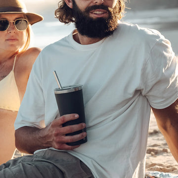 Project PARGO - 20oz Insulated Cup w/stainless Straw in BBQ Charcoal