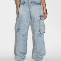 Ksubi - Mens Riot Cargo Pant Dynamo in Denim