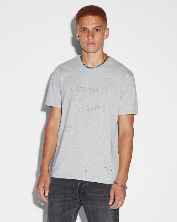 Ksubi - Not Caring Kash Ss Tee in Grey Marle