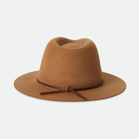 Brixton - Wesley Messer Packable Fedora in Golden Brown