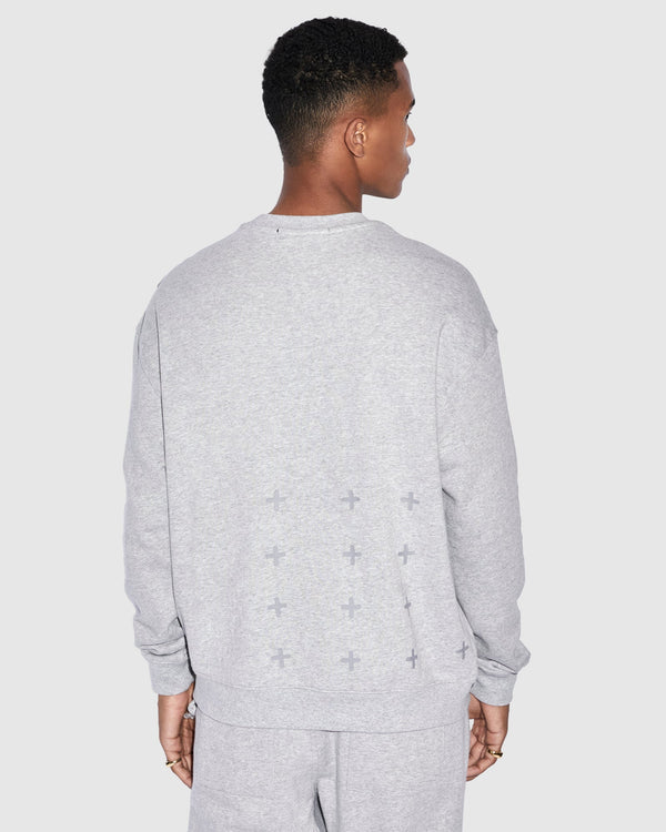 Ksubi - 4x4 Biggie Crew in Light Grey Marle