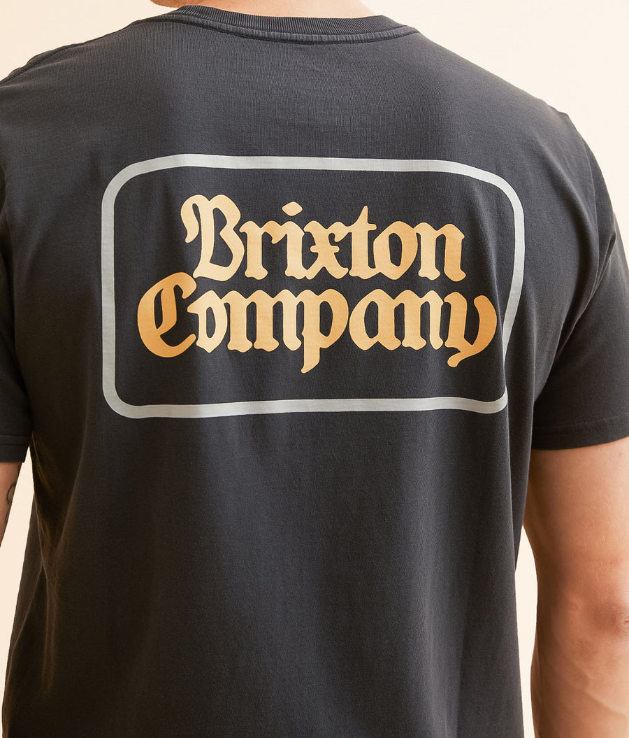 Brixton - Norvell S/S Tee in Black Worn Wash