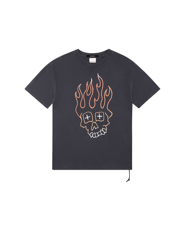 Ksubi - Skull Biggie SS Tee in Faded Black