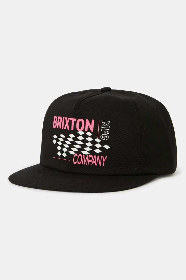 Brixton - Neon Finish Line HP Snapback in Black/Neon