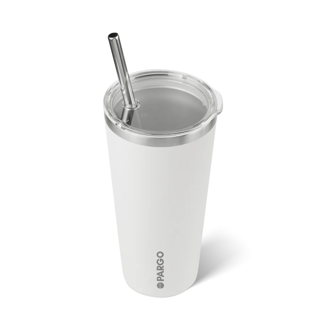 Project PARGO - 20oz Insulated Cup w/stainless Straw in Bone White