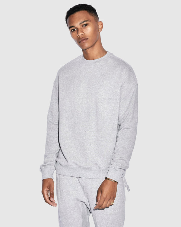 Ksubi - 4x4 Biggie Crew in Light Grey Marle