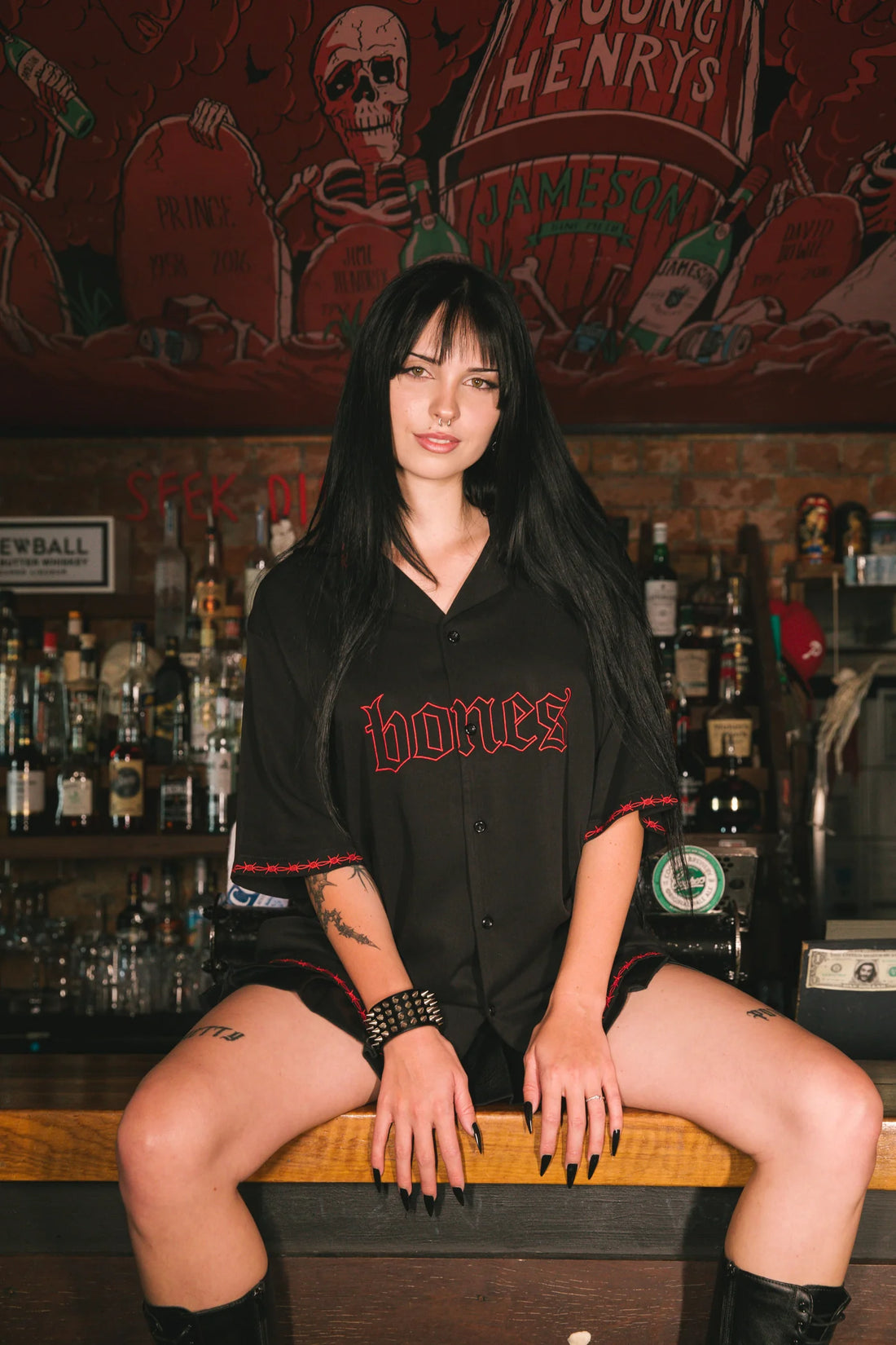 Billy Bones Club - Hell Raiser Bowlo Shirt in Black