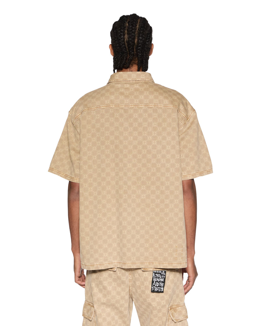 Ksubi - Box Denim SS Shirt in Tan