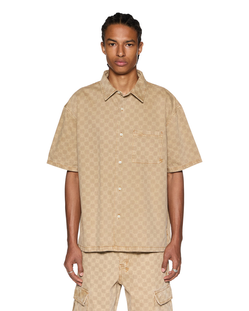 Ksubi - Box Denim SS Shirt in Tan