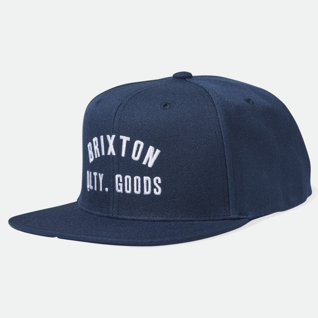 Brixton - Woodburn Netplus Snapback Cap in Washed Navy