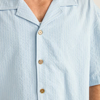 RHYTHM - Relaxed Stripe SS Shirt in Blue