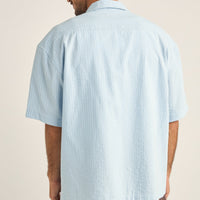 RHYTHM - Relaxed Stripe SS Shirt in Blue