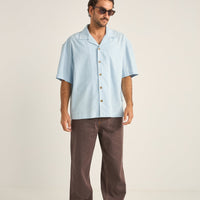 RHYTHM - Relaxed Stripe SS Shirt in Blue